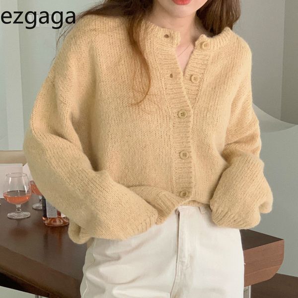 ezgaga preppy style tender knitted cardigan women korean chic o-neck solid yellow autumn loose ladies sweater casual 210430, White
ezgaga preppy style tender knitted cardigan women korean chic o-neck solid yellow autumn loose ladies sweater casual 210430, White