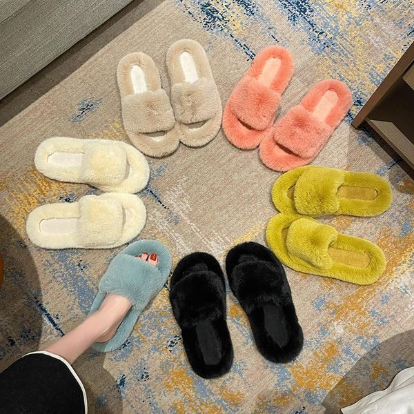 slippers shoes woman 2021 casual platform pantofle fur flip flops flock luxury massage plush flat rubber with basic fash, Black
slippers shoes woman 2021 casual platform pantofle fur flip flops flock luxury massage plush flat rubber with basic fash, Black