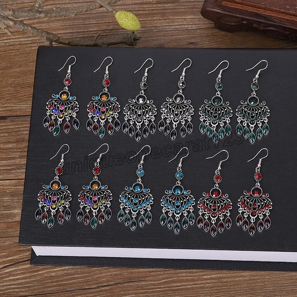 multicolor geometric luxury wedding earrings for women hollow crystal rhinestone drop tassel dangle bohemian earrings bijoux, Silver
multicolor geometric luxury wedding earrings for women hollow crystal rhinestone drop tassel dangle bohemian earrings bijoux, Silver
