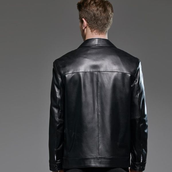 men's leather & faux genuine jacket spring autumn men plus size sheepskin jackets jaqueta de couro 18104 yy1193, Black
men's leather & faux genuine jacket spring autumn men plus size sheepskin jackets jaqueta de couro 18104 yy1193, Black