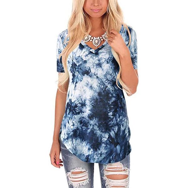 women's t-shirt womens short sleeve t shirt tie dye v neck vintage casual loose plus size tee female hipster streetwear, White
women's t-shirt womens short sleeve t shirt tie dye v neck vintage casual loose plus size tee female hipster streetwear, White