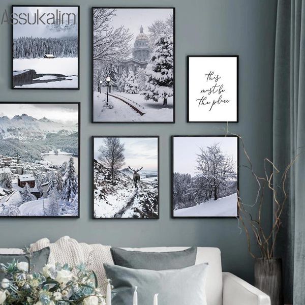 paintings natural snow scenery posters and prints mountain lake house wall art canvas painting nordic pictures for living room decor
paintings natural snow scenery posters and prints mountain lake house wall art canvas painting nordic pictures for living room decor