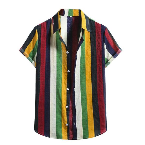 men's summer hawaiian shirts fashion cotton linen stripe print work short sleeve button beach casual shirt blouse top, White;black
men's summer hawaiian shirts fashion cotton linen stripe print work short sleeve button beach casual shirt blouse top, White;black