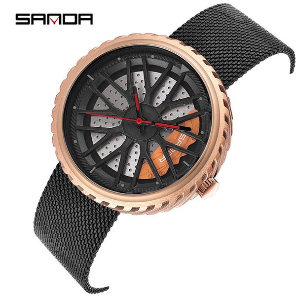 wristwatches sanda fashion cool wheel shape dial men watch premium quartz movement milan mesh belt gift wristwatch relogio masculino 104, Slivery;brown
wristwatches sanda fashion cool wheel shape dial men watch premium quartz movement milan mesh belt gift wristwatch relogio masculino 104, Slivery;brown