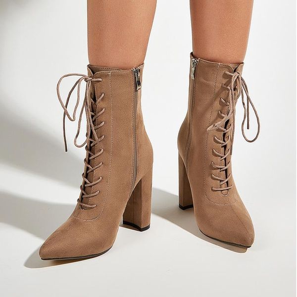 boots fashion women thinck high heels ladies booties causal lace up female short winter woman ankle shoes, Black
boots fashion women thinck high heels ladies booties causal lace up female short winter woman ankle shoes, Black