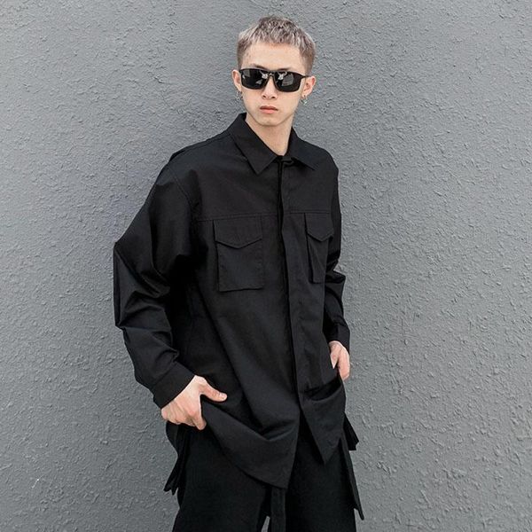 male women vintage streetwear fashion couple black white shirt men long sleeve loose casual high street hip hop cargo men's shirts, White;black
male women vintage streetwear fashion couple black white shirt men long sleeve loose casual high street hip hop cargo men's shirts, White;black