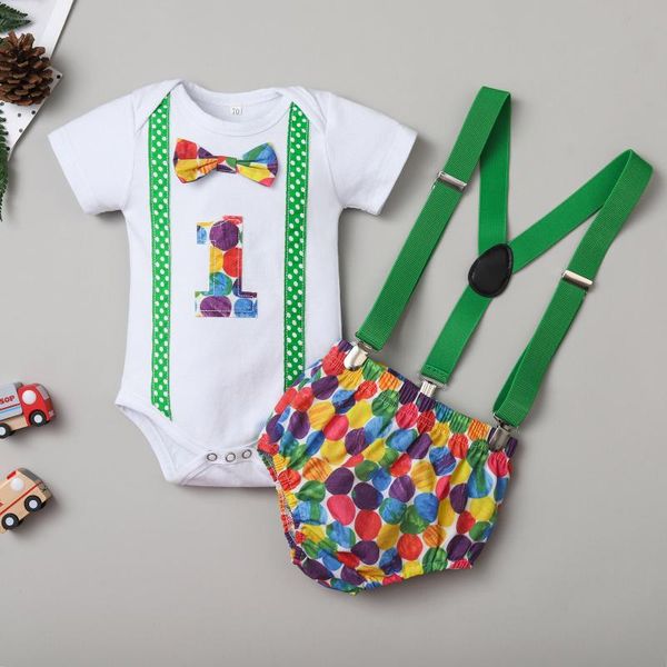 clothing sets childrens infant 1st birthday polka dot round neck short sleeve printed bow tie romper green suspender jumpsuit costume, White
clothing sets childrens infant 1st birthday polka dot round neck short sleeve printed bow tie romper green suspender jumpsuit costume, White