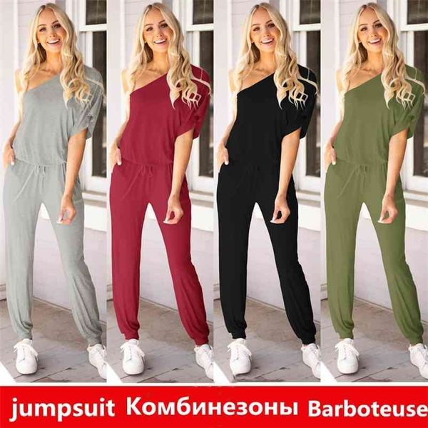 summer solid jumpsuit casual one shoulder short sleeve pocket rompers women overalls grey playsuits jumpsuits monos mujer 210520, Black;white
summer solid jumpsuit casual one shoulder short sleeve pocket rompers women overalls grey playsuits jumpsuits monos mujer 210520, Black;white