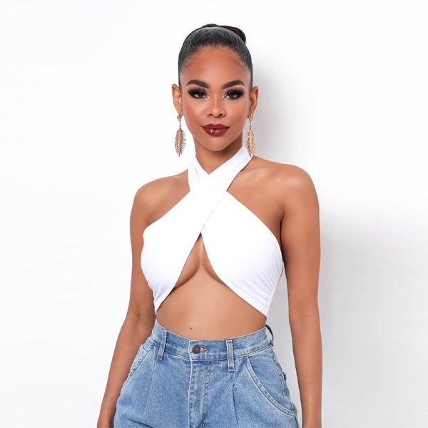 in spring and summer 2021 ladies' cross straps slim-fit halter ultra-short camisole -selling women's tanks & camis, White
in spring and summer 2021 ladies' cross straps slim-fit halter ultra-short camisole -selling women's tanks & camis, White