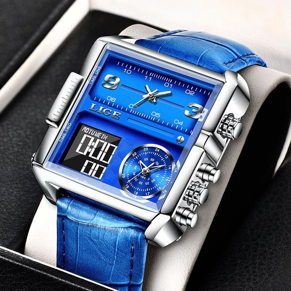 wristwatches lige creative men watch dual display waterproof quartz square wrist watches for reloj hombre, Slivery;brown
wristwatches lige creative men watch dual display waterproof quartz square wrist watches for reloj hombre, Slivery;brown