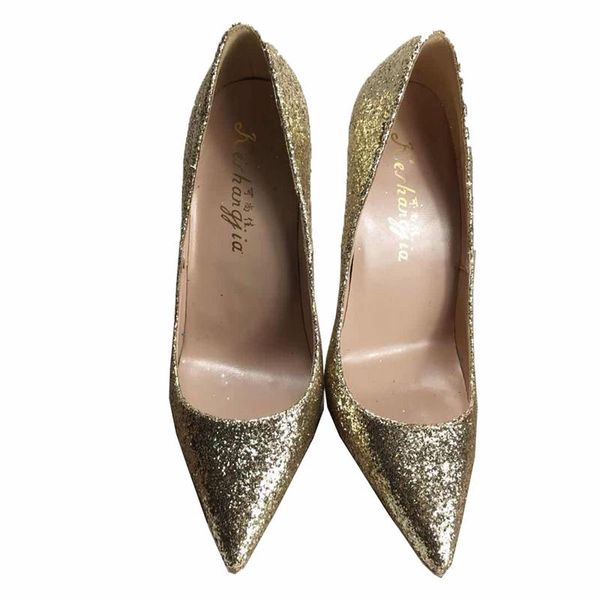 spring bling gold color pointed toe ol high heels pumps wild simple patent leather thin shoes wedding dress, Black
spring bling gold color pointed toe ol high heels pumps wild simple patent leather thin shoes wedding dress, Black