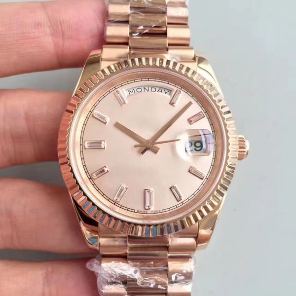 diamond dial men watch day date 40mm automatic mechanical movement stainless steel watches master president mens wristwatches, Slivery;brown
diamond dial men watch day date 40mm automatic mechanical movement stainless steel watches master president mens wristwatches, Slivery;brown