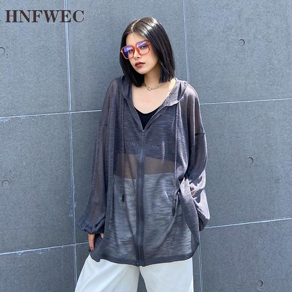 women's jackets korean perspective jacket hooded long sleeve lace up mesh coats female summer 2021 casual fashion clothes p429, Black;brown
women's jackets korean perspective jacket hooded long sleeve lace up mesh coats female summer 2021 casual fashion clothes p429, Black;brown
