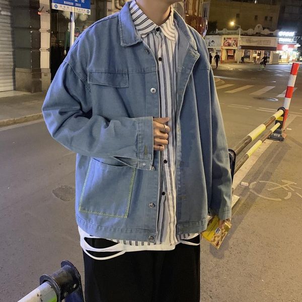 men's jackets autumn cotton denim jacket fashion retro blue casual pocket mens streetwear loose hip-hop bomber men, Black;brown
men's jackets autumn cotton denim jacket fashion retro blue casual pocket mens streetwear loose hip-hop bomber men, Black;brown