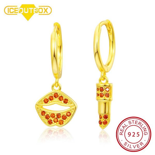 hoop & huggie iceoutbox 925 sterling silver asymmetric earrings lip lipstick fashion jewelry for women exquisite ear accessories party gifts, Golden;silver
hoop & huggie iceoutbox 925 sterling silver asymmetric earrings lip lipstick fashion jewelry for women exquisite ear accessories party gifts, Golden;silver