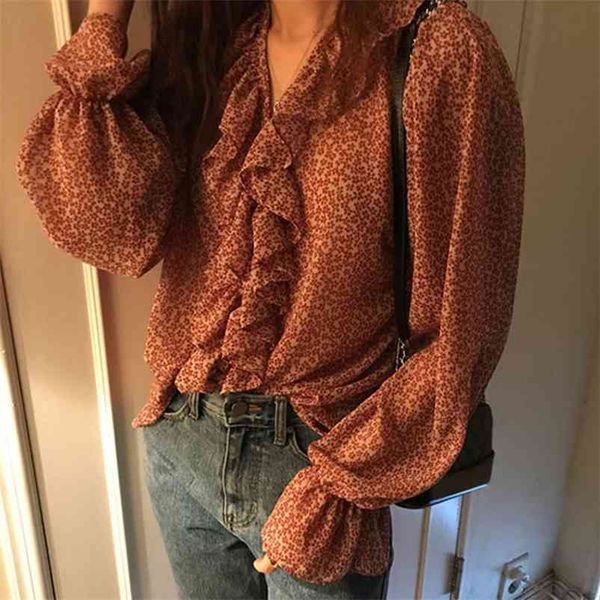 print floral v-neck pullover chiffon blouses flare long sleeve ruffle women elegant shirt spring autumn korean lady blusas 210517, White
print floral v-neck pullover chiffon blouses flare long sleeve ruffle women elegant shirt spring autumn korean lady blusas 210517, White