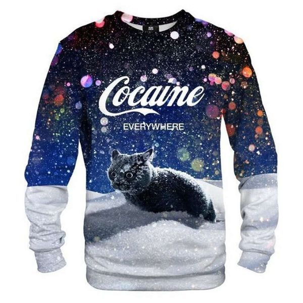 fashion lovers' spring summer sweater men's cat round neck youth sweatshirt, Black
fashion lovers' spring summer sweater men's cat round neck youth sweatshirt, Black