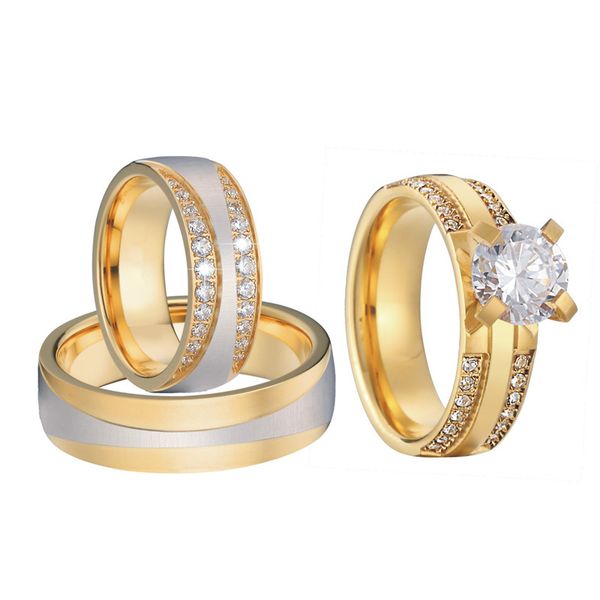 wedding sets jewelry bridal gold color anillos anel bague bijoux femme luxury 3 pieces engagement rings for women c19041201, Slivery;golden
wedding sets jewelry bridal gold color anillos anel bague bijoux femme luxury 3 pieces engagement rings for women c19041201, Slivery;golden