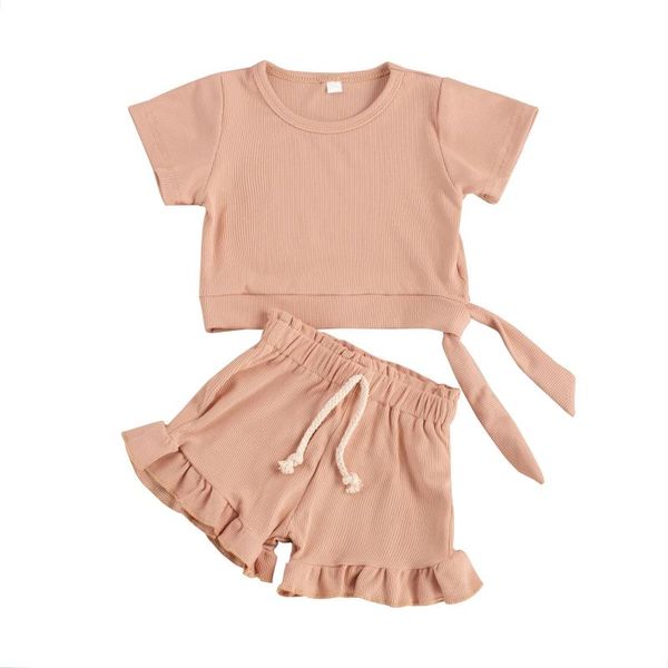 born baby girls 2pcs outfit set solid color short sleeve lace-up +shorts for 0-3 years kids summer casual clothes clothing sets, White
born baby girls 2pcs outfit set solid color short sleeve lace-up +shorts for 0-3 years kids summer casual clothes clothing sets, White