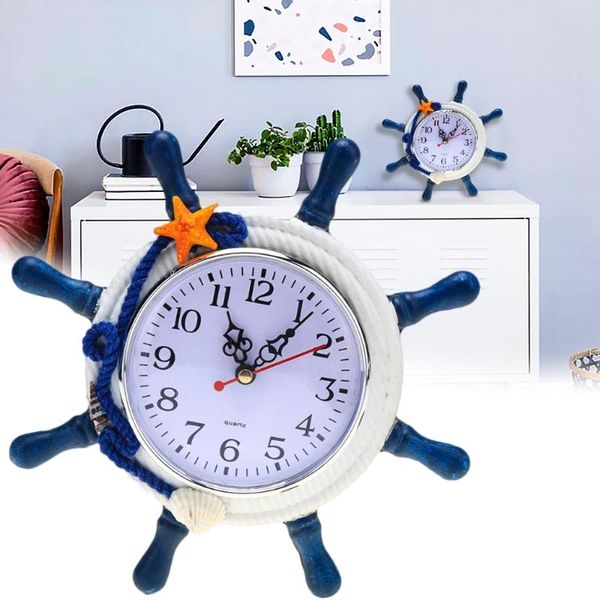 wall clocks retro clock mediterranean-style wood round anchor home decorative hanging for livingroom decor
wall clocks retro clock mediterranean-style wood round anchor home decorative hanging for livingroom decor