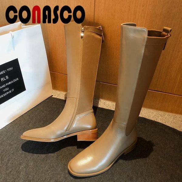 boots conasco 2021 women knee high autumn winter warm genuine leather prom shoes concise elastic band zipper design woman, Black
boots conasco 2021 women knee high autumn winter warm genuine leather prom shoes concise elastic band zipper design woman, Black