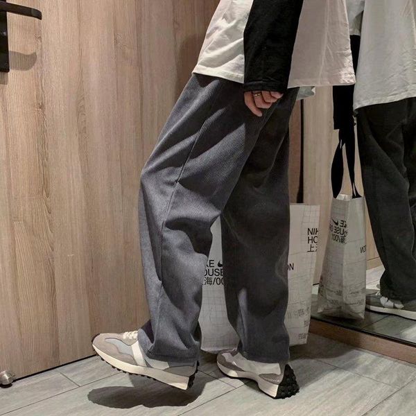 men's pants japanese corduroy casual autumn korean version of the trend mopping spring and loose straight-leg, Black
men's pants japanese corduroy casual autumn korean version of the trend mopping spring and loose straight-leg, Black