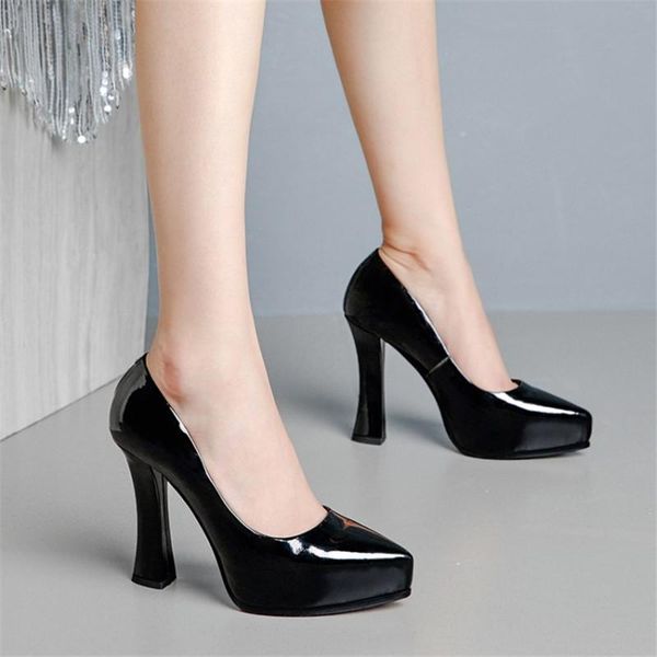 dress shoes pxelena 2021 luxury ol office lady party pumps genuine patent leather plus size 34-41 slip on super high heels women, Black
dress shoes pxelena 2021 luxury ol office lady party pumps genuine patent leather plus size 34-41 slip on super high heels women, Black