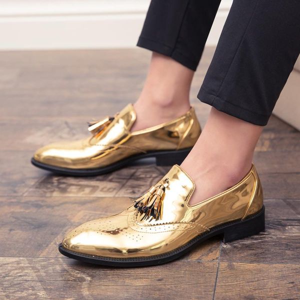 dress shoes fashion men's shining gold tassel slip on oxford driving wedding prom formal footwear zapatos hombre vestir, Black
dress shoes fashion men's shining gold tassel slip on oxford driving wedding prom formal footwear zapatos hombre vestir, Black