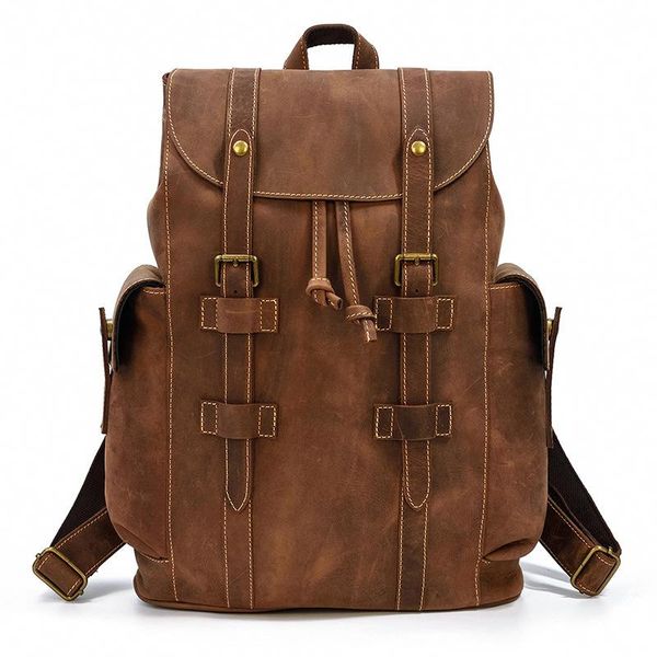 backpack leather vintage men's travel bag large capacity student designer backpacks high quality
backpack leather vintage men's travel bag large capacity student designer backpacks high quality