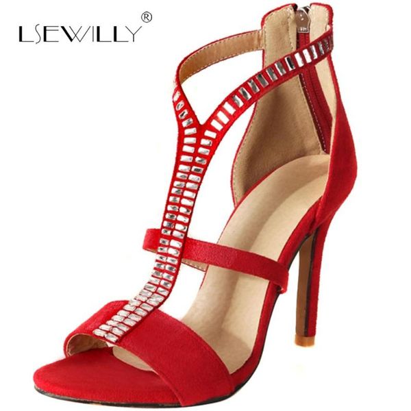 lsewilly t strap sandals thin high heel platform zip back rhinestone wedding evening party shoes footwear plus size 32-46 s461, Black
lsewilly t strap sandals thin high heel platform zip back rhinestone wedding evening party shoes footwear plus size 32-46 s461, Black