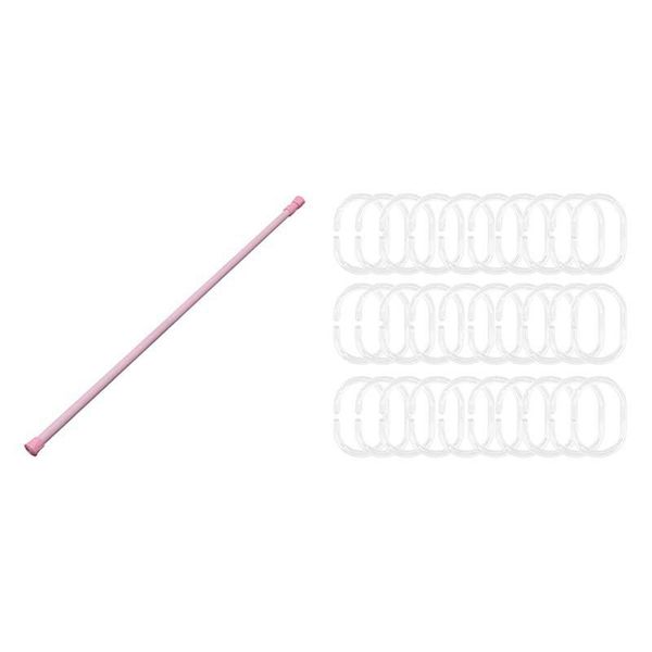 1x spring loaded extendable net voile tension curtain rail pole & 30x shower rings c hook hooks rails
1x spring loaded extendable net voile tension curtain rail pole & 30x shower rings c hook hooks rails