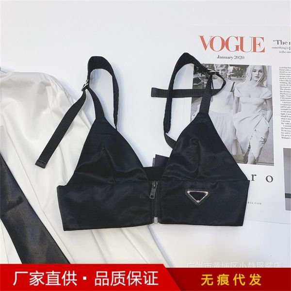early spring new metal triangle zipper adjustable motorcycle underwear bra women, White
early spring new metal triangle zipper adjustable motorcycle underwear bra women, White