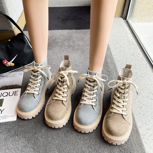 boots all-match shu women's retro khaki thick-soled ankle fashion lace-up flat shoes blue motorcycle, Black
boots all-match shu women's retro khaki thick-soled ankle fashion lace-up flat shoes blue motorcycle, Black
