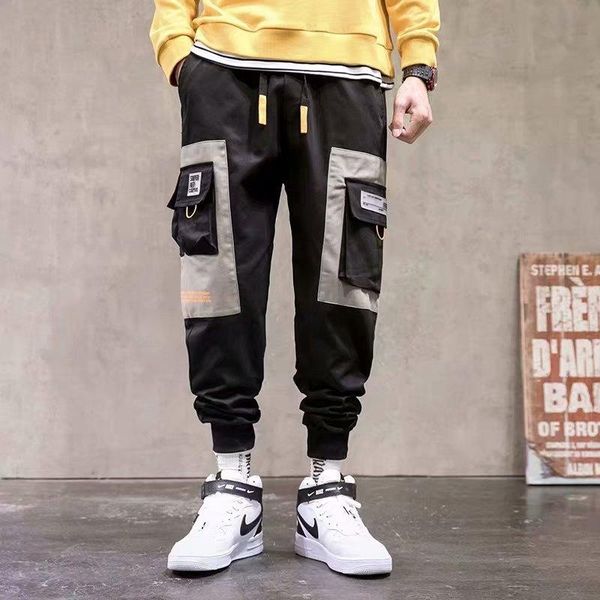 men's pants 2021 multi-pocket elastic waist design harem male hip hop cargo sweatpants streetwear casual trousers, Black
men's pants 2021 multi-pocket elastic waist design harem male hip hop cargo sweatpants streetwear casual trousers, Black