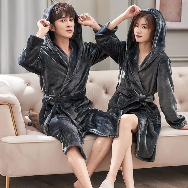 women's sleepwear couples hooded robes warm super soft flannel thick coral fleece long bath robe mens kimono bathrobe male dressing gow, Black;red
women's sleepwear couples hooded robes warm super soft flannel thick coral fleece long bath robe mens kimono bathrobe male dressing gow, Black;red