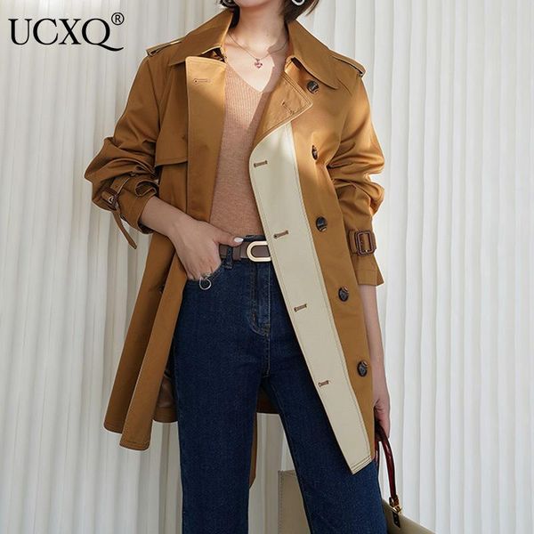 women's trench coats ucxq woman color clock mid length windbreaker with sashes loose coat high street style 2021 autumn tide 23xm747, Tan;black
women's trench coats ucxq woman color clock mid length windbreaker with sashes loose coat high street style 2021 autumn tide 23xm747, Tan;black