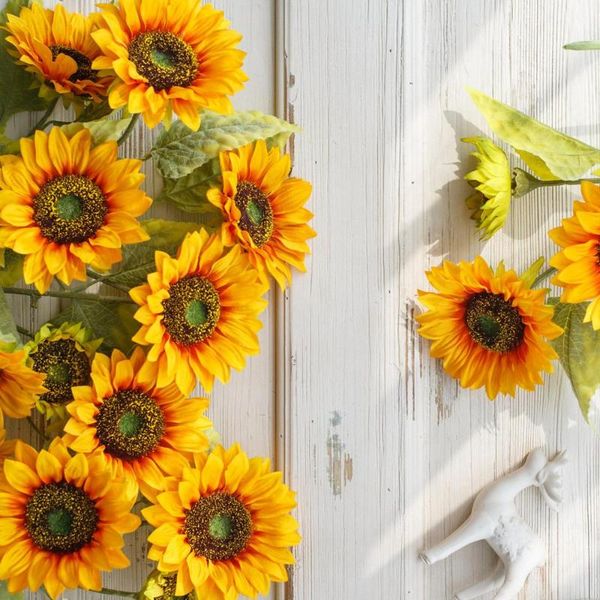 bouquet artificial flowers sunflower wedding christmas decorations for home vases decoration diy flower decorative & wreaths
bouquet artificial flowers sunflower wedding christmas decorations for home vases decoration diy flower decorative & wreaths