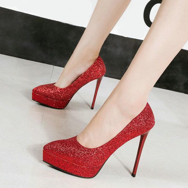 dress shoes women fashion pumps bling high heels pointed platform toe party nightclub wedding super slip-on 12.5cm b11-57, Black
dress shoes women fashion pumps bling high heels pointed platform toe party nightclub wedding super slip-on 12.5cm b11-57, Black