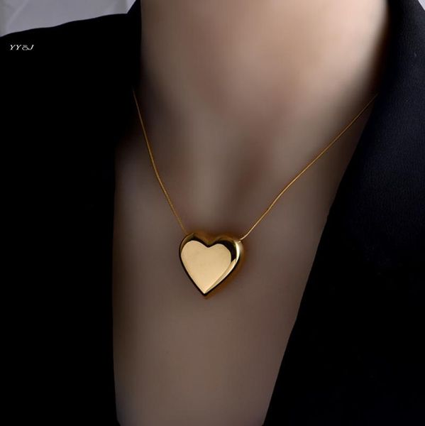 pendant necklaces oversized big large heart for women 2021 stainless steel gold statement necklace snake chain minimalist jewelr, Silver
pendant necklaces oversized big large heart for women 2021 stainless steel gold statement necklace snake chain minimalist jewelr, Silver