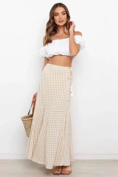 skirts autumn plaid cotton skirt temperament waist bag hip stitching large swing skirt, Black
skirts autumn plaid cotton skirt temperament waist bag hip stitching large swing skirt, Black