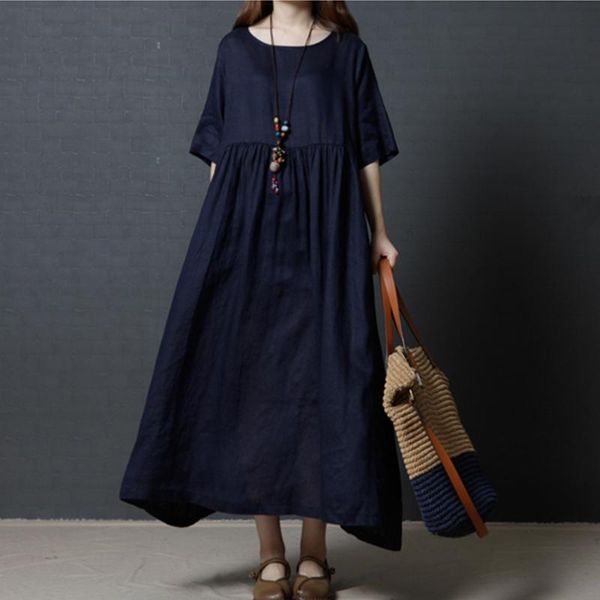 plus size dresses 2021 fashion women dress loose light thin spring summer cotton linen long maxi beach casual vestidos l-7xl, Black
plus size dresses 2021 fashion women dress loose light thin spring summer cotton linen long maxi beach casual vestidos l-7xl, Black