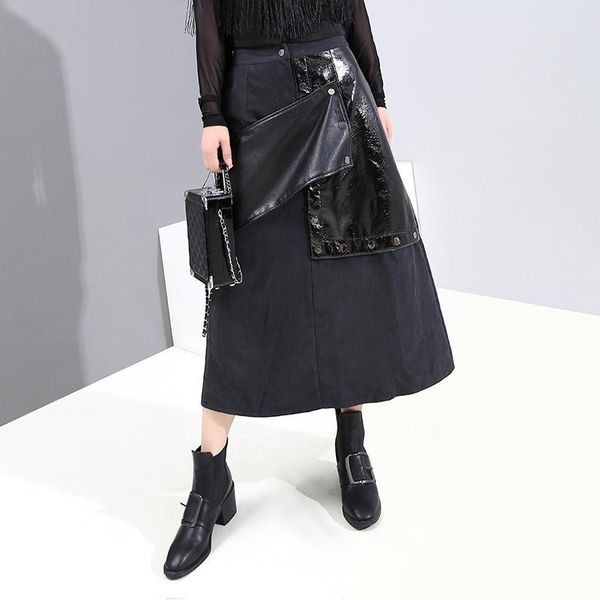 skirts z-zoux women skirt pu leather patchwork irregular high waist asymmetry color matching vintage long black 2021
skirts z-zoux women skirt pu leather patchwork irregular high waist asymmetry color matching vintage long black 2021