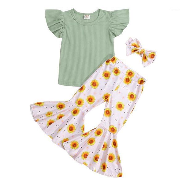 clothing sets opperiaya baby girls clothes casual set green solid color sleeves floral printed pattern flared trousers and headdres, White
clothing sets opperiaya baby girls clothes casual set green solid color sleeves floral printed pattern flared trousers and headdres, White