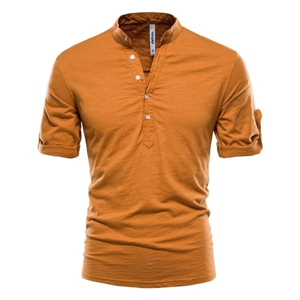 aiopeson stand collar t-shirt men solid color 100% cotton middle sleeve men's t shirts summer quality casual tee shirt male 210714, White;black
aiopeson stand collar t-shirt men solid color 100% cotton middle sleeve men's t shirts summer quality casual tee shirt male 210714, White;black