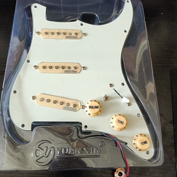 sss upgrade prewired guitar pickguard wk wvs alnico 5 pickups 7 way swtich for fd strat guitar welding harness
sss upgrade prewired guitar pickguard wk wvs alnico 5 pickups 7 way swtich for fd strat guitar welding harness