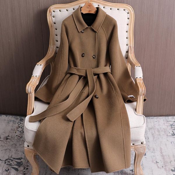 women's wool & blends off-season clearance reversible cashmere coat mid-length spring and autumn woolen fashion womens, Black
women's wool & blends off-season clearance reversible cashmere coat mid-length spring and autumn woolen fashion womens, Black