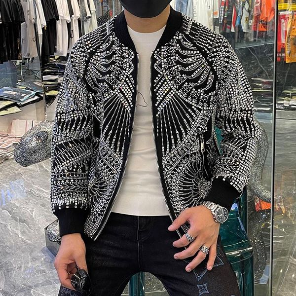 men's jackets diamond mens and coat fashion heavy industry punk slim jacket vintage men jaqueta bomber, Black;brown
men's jackets diamond mens and coat fashion heavy industry punk slim jacket vintage men jaqueta bomber, Black;brown