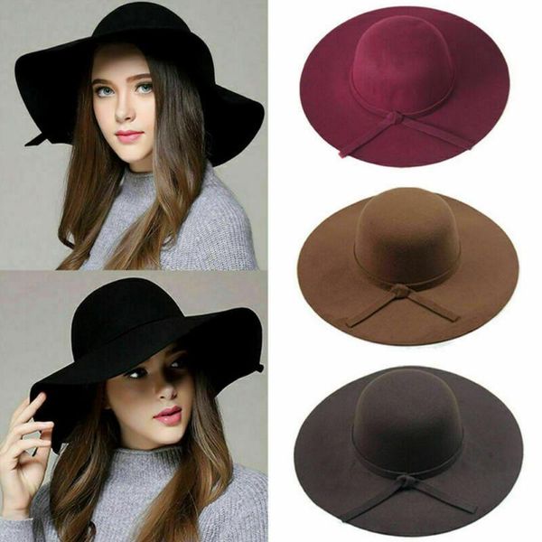 berets women's warmth in autumn and winter, retro elegant felt hat, wool-like fedora wide-brimmed sun bowknot cowboy hat, Blue;gray
berets women's warmth in autumn and winter, retro elegant felt hat, wool-like fedora wide-brimmed sun bowknot cowboy hat, Blue;gray