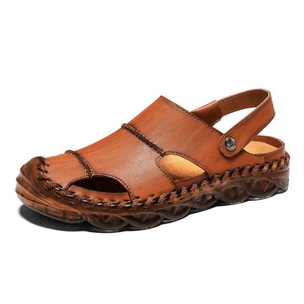men's sandals mens genuine leather summer shoes classic roman outdoor beach slipper water trekking flip flops size 38-46, Black
men's sandals mens genuine leather summer shoes classic roman outdoor beach slipper water trekking flip flops size 38-46, Black