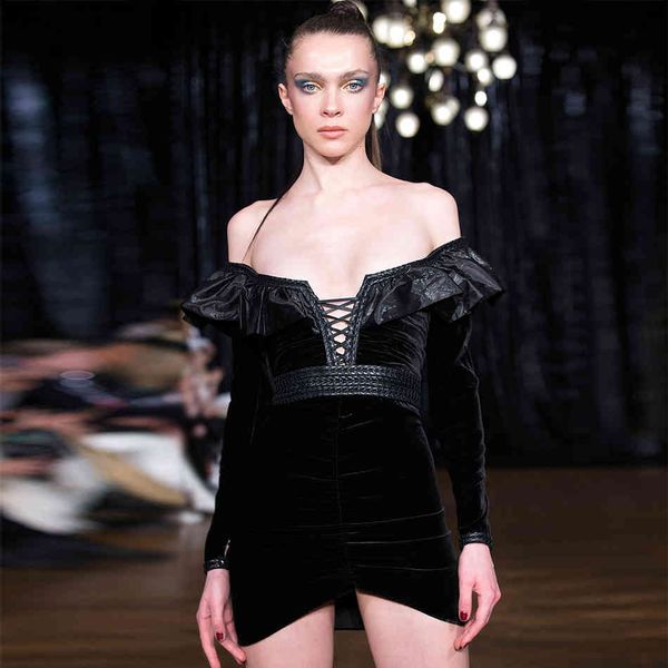romper adyce winter women black off shoulder mini ruffles club celebrity runway party bodycon dress, Black;white
romper adyce winter women black off shoulder mini ruffles club celebrity runway party bodycon dress, Black;white